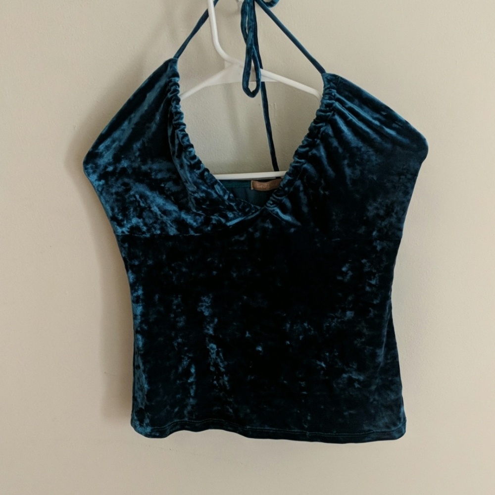 Velvet halter top